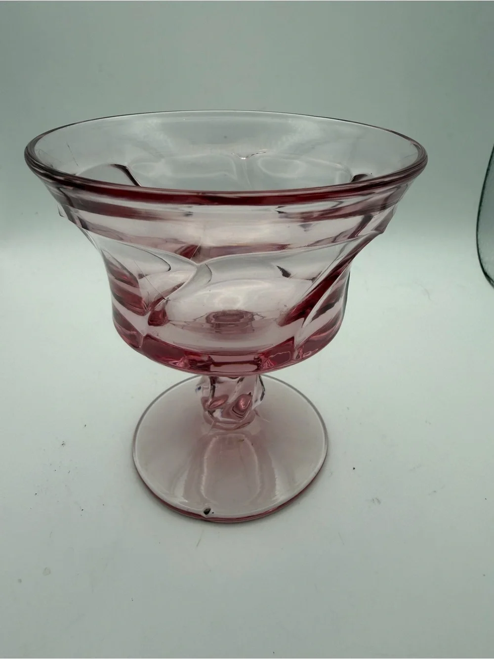 Vintage Fostoria Pink Glass Dessert Compotes - Set of 2